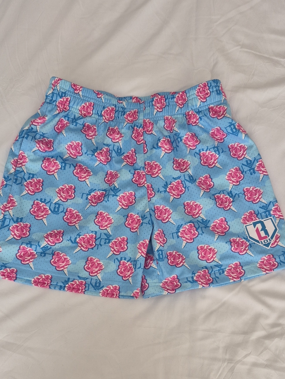 Light Blue Cotton Candy Print Shorts Brand New with Out Tags